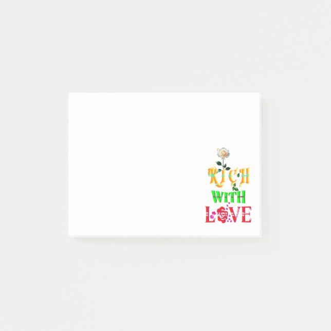Rich With Love Post-it Notes (Front)