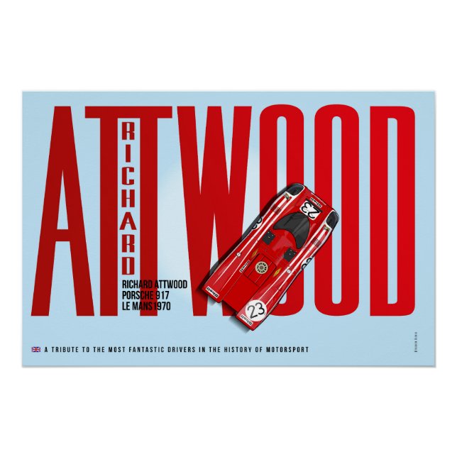 Richard Attwood P 917 Tribute Poster (Front)