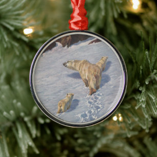 Richard Friese, Polar Bear Family Metal Ornament