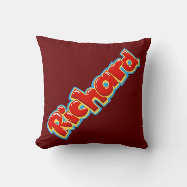 Richard graffiti cushion (Front)