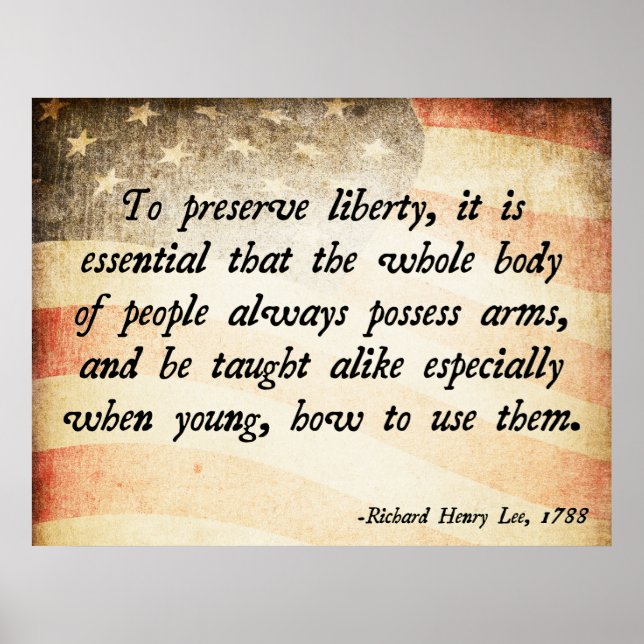 Richard Henry Lee Quote Poster (Front)