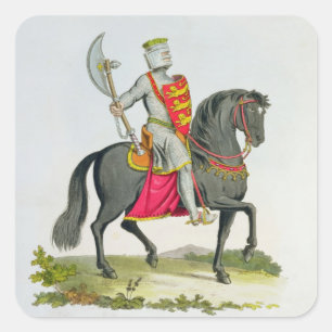 Richard I, King of England (1157-99), 1194, from ' Square Sticker