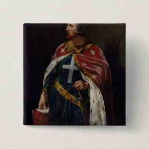 Richard I the Lionheart King of England, 1841 15 Cm Square Badge