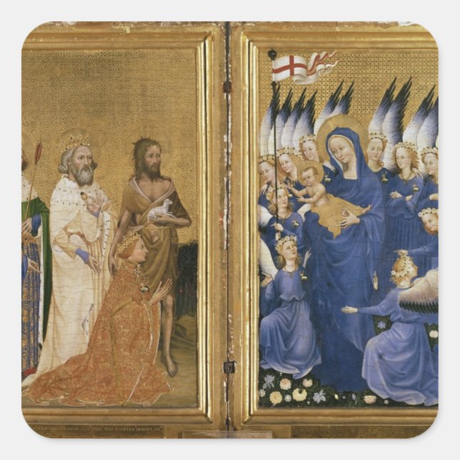 Richard II Presented to the Virgin and Child Square Sticker (Front)
