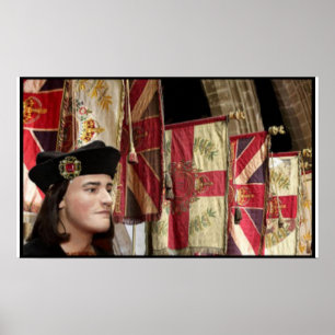 Richard III and Heraldry Flags Poster