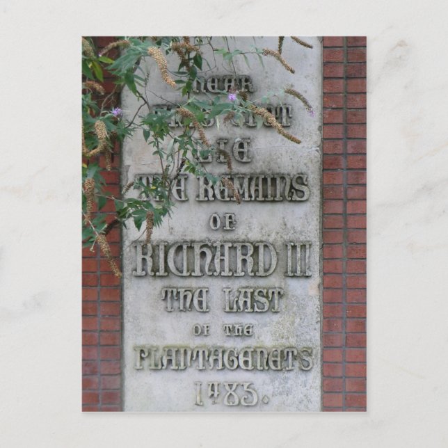 Richard III Memorial in Leicester, England Postcard (Front)