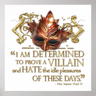 Richard III Quote (Gold Version) Poster