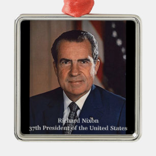 Richard M. Nixon 37th President Metal Ornament