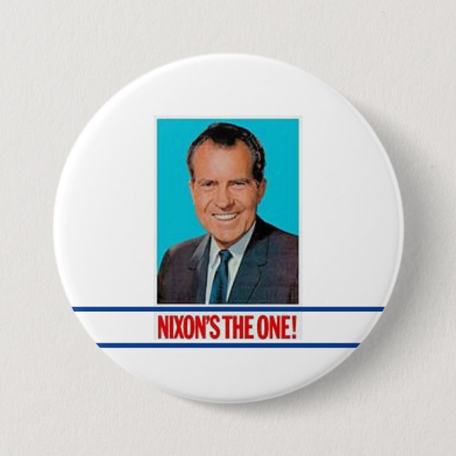 Richard M. Nixon 7.5 Cm Round Badge (Front)