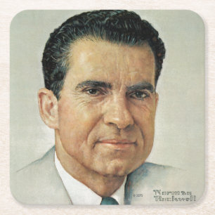 Richard Milhouse Nixon Square Paper Coaster
