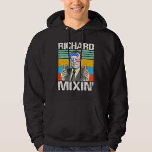Richard Mixin 4th Of July Richard Nixon Drinking P Hoodie