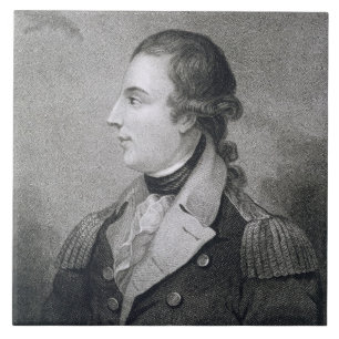 Richard Montgomery (1736-75) engraved by E. Macken Ceramic Tile