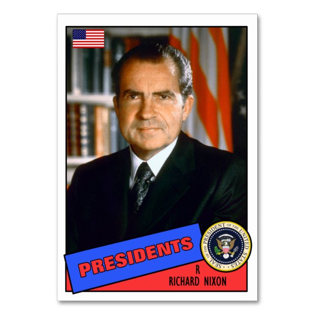 Richard Nixon Baseball Card (Front)
