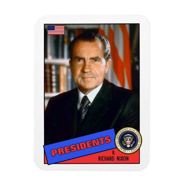 Richard Nixon Baseball Card Magnet (Vertical)