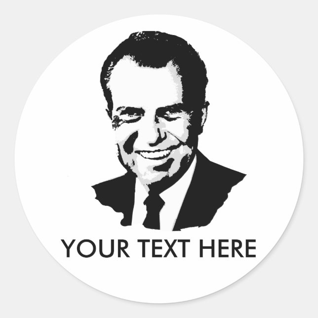 Richard Nixon Classic Round Sticker (Front)