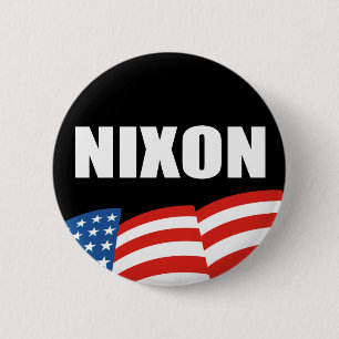 RICHARD NIXON Election Gear 6 Cm Round Badge