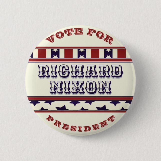 Richard Nixon for President Vintage Look Button (Front)