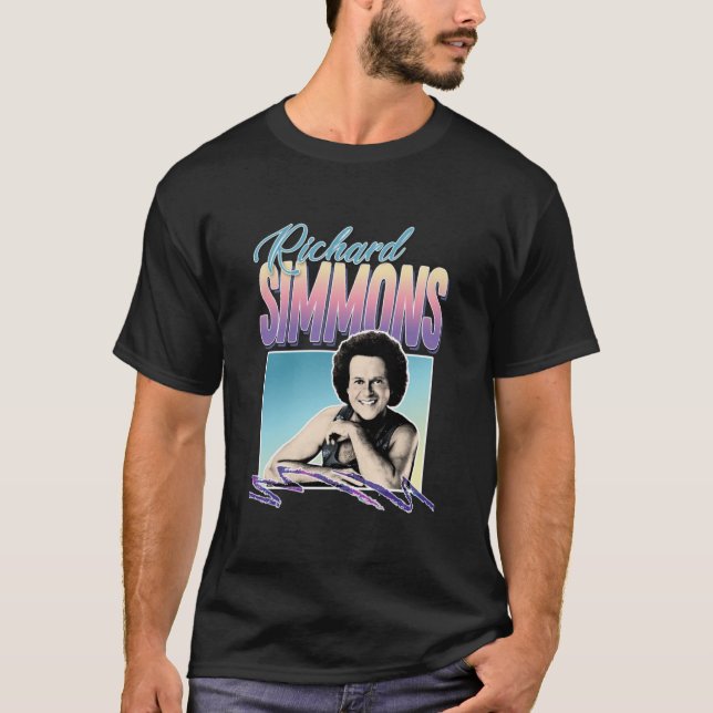 Richard Simmons 80s Styled Tribute Design T-Shirt (Front)