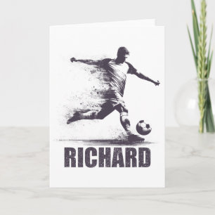 Richard Soccer Boys Personalised First Name Richar Card