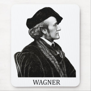 Richard Wagner, black Mouse Pad