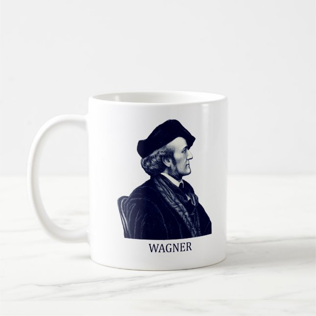 Richard Wagner, blue Coffee Mug (Left)
