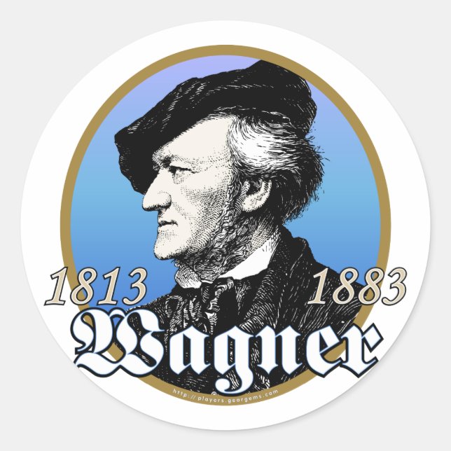 Richard Wagner Classic Round Sticker (Front)