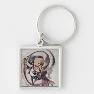 Richard Wagner splitting the ear drum of world Key Ring