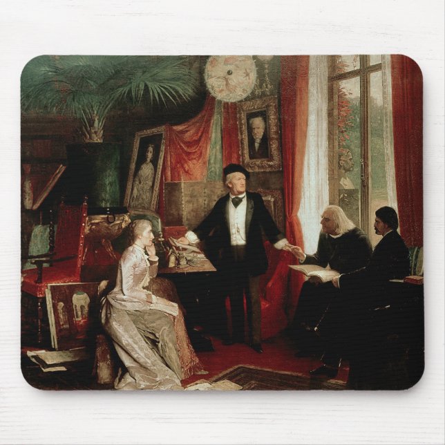 Richard Wagner with Franz Liszt and Liszt's daught Mouse Pad (Front)