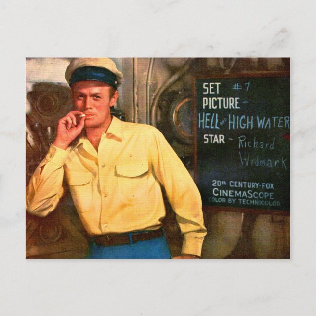 Richard Widmark ad for Hell and High Water Postcard (Front)