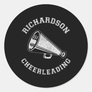 Richardson Cheer Distressed Retro 90's Cheerleader Classic Round Sticker