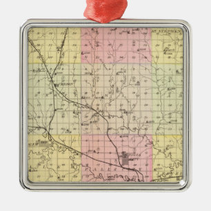 Richardson County, Nebraska Metal Tree Decoration