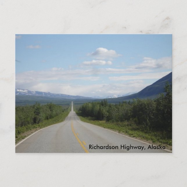 Richardson Highway, Alaska Postcard (Front)