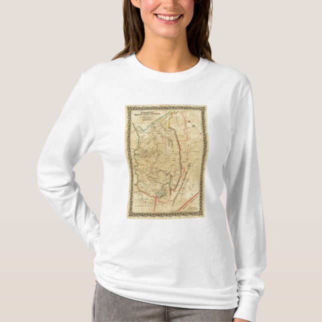 Richardson's Map of West Virginia T-Shirt (Front)