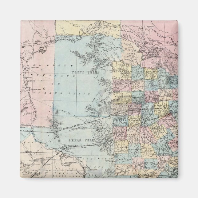 Richardson's New Map Of The State Of Texas Magnet (Front)