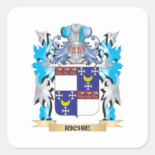 Richie Coat of Arms - Family Crest Square Sticker