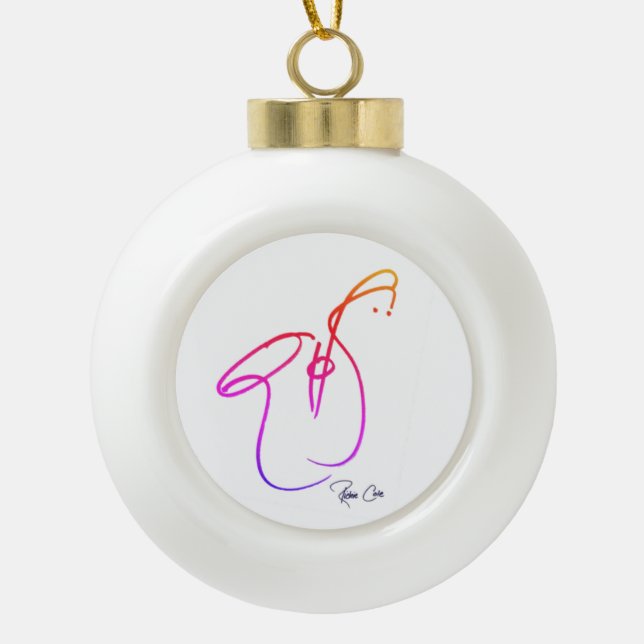 Richie Cole Original Sax-Art Ornament (Front)