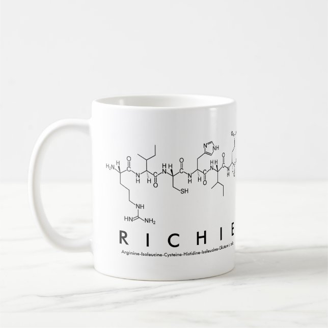 Richie peptide name mug (Left)