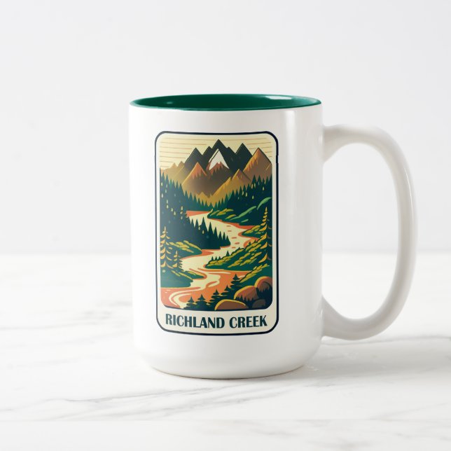 Richland Creek Arkansas Colours Two-Tone Coffee Mug (Right)