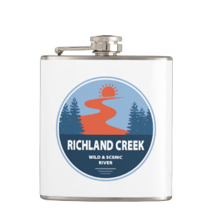 Richland Creek Arkansas Wild And Scenic River Hip Flask