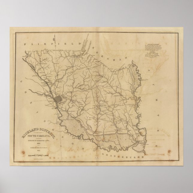 Richland District, South Carolina Poster (Front)