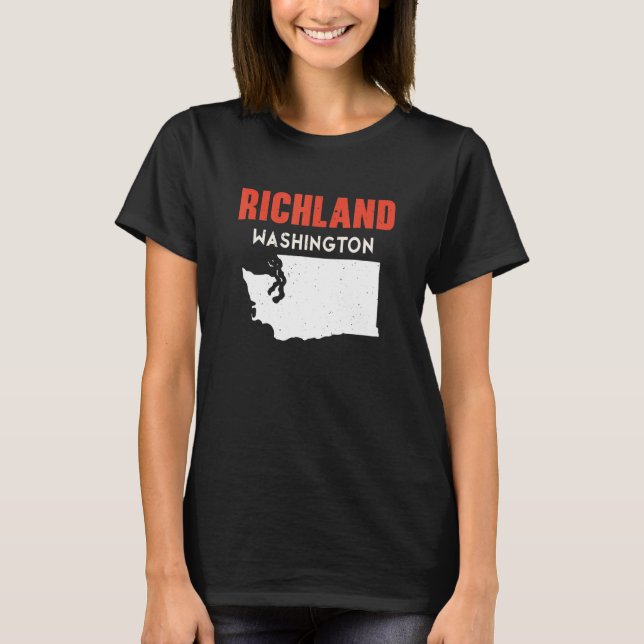 Richland Washington USA State America Travel Washi T-Shirt (Front)
