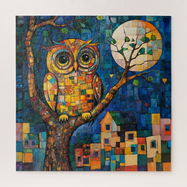 Richly Colored Owl Jigsaw Puzzle (Vertical)