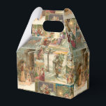 Richly-Detailed Vintage Father Christmas Collage Favour Box<br><div class="desc">Elegant richly-detailed and intricate vintage holiday collage featuring seamless pattern of restored Victorian Christmas cards with scenes of Father Christmas in the snow,  with children,  with angels and in his sleigh with gold and silver highlights and embellishments.</div>