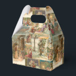 Richly-Detailed Vintage Father Christmas Collage Favour Box<br><div class="desc">Elegant richly-detailed and intricate vintage holiday collage featuring seamless pattern of restored Victorian Christmas cards with scenes of Father Christmas in the snow,  with children,  with angels and in his sleigh with gold and silver highlights and embellishments.</div>