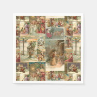 Richly-Detailed Vintage Father Christmas Collage