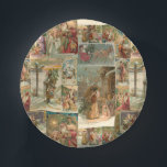 Richly-Detailed Vintage Father Christmas Collage Paper Plate<br><div class="desc">Elegant richly-detailed and intricate vintage holiday collage featuring seamless pattern of restored Victorian Christmas cards with scenes of Father Christmas in the snow,  with children,  with angels and in his sleigh with gold and silver highlights and embellishments.</div>