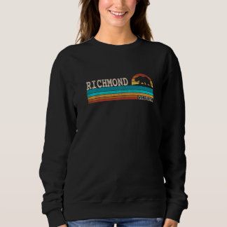 Richmond California State Bear Retro Sunset   Sweatshirt
