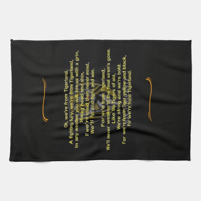 Richmond Football Club Theme Song on Tea Towel (Horizontal)