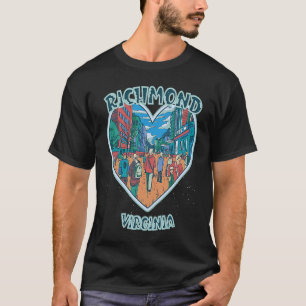 Richmond In Virginia Travel Souvenir Heart T-Shirt