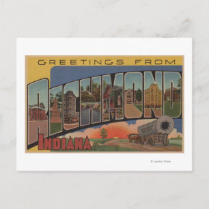 Richmond, Indiana - Large Letter Scenes Postcard